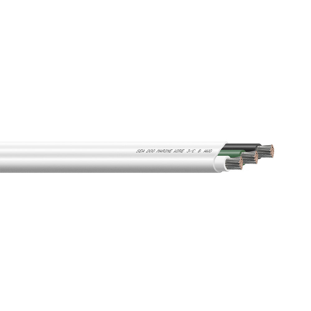 SeaDog 63 AWG Flat Triplex Wire WhiteGreenBlack 50 8006301