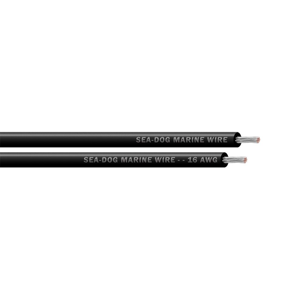SeaDog 16 AWG Black Primary Wire 250 8016014