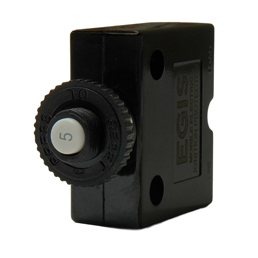 Egis 5A Push Button Panel Mount Circuit Breaker Spade Terminal 471105