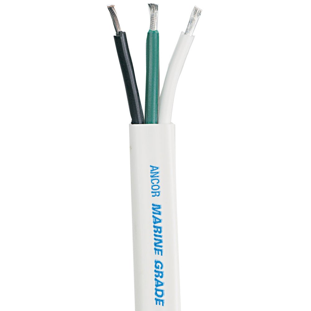 Ancor White Triplex Cable 103 AWG WhiteBlackGreen Sold by the Foot 1311FT