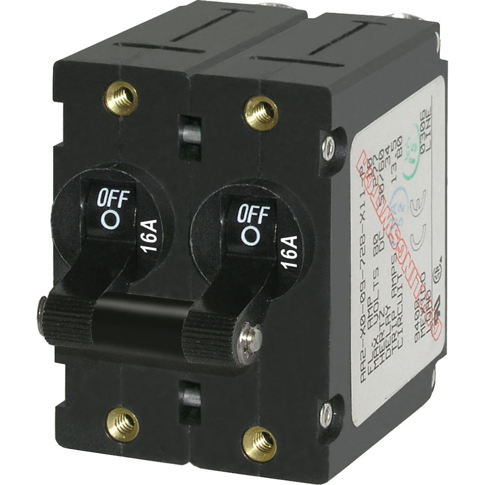Blue Sea 7348 ASeries Double Pole Toggle 16A Black 7348