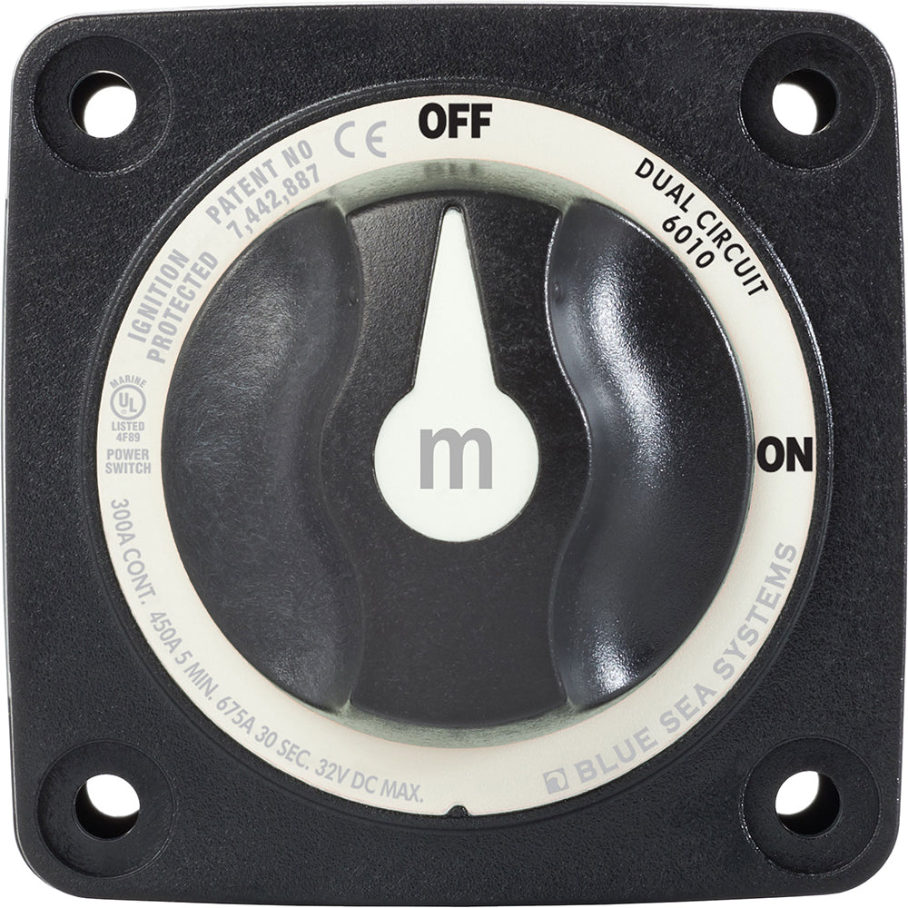 Blue Sea 6010200 Battery Switch Dual Circuit Black 6010200