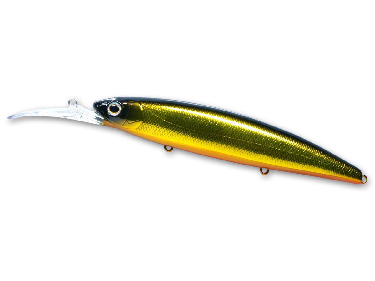 Balisong Minnow 130 Long Bill Slow Float #22 GM Black Gold product image