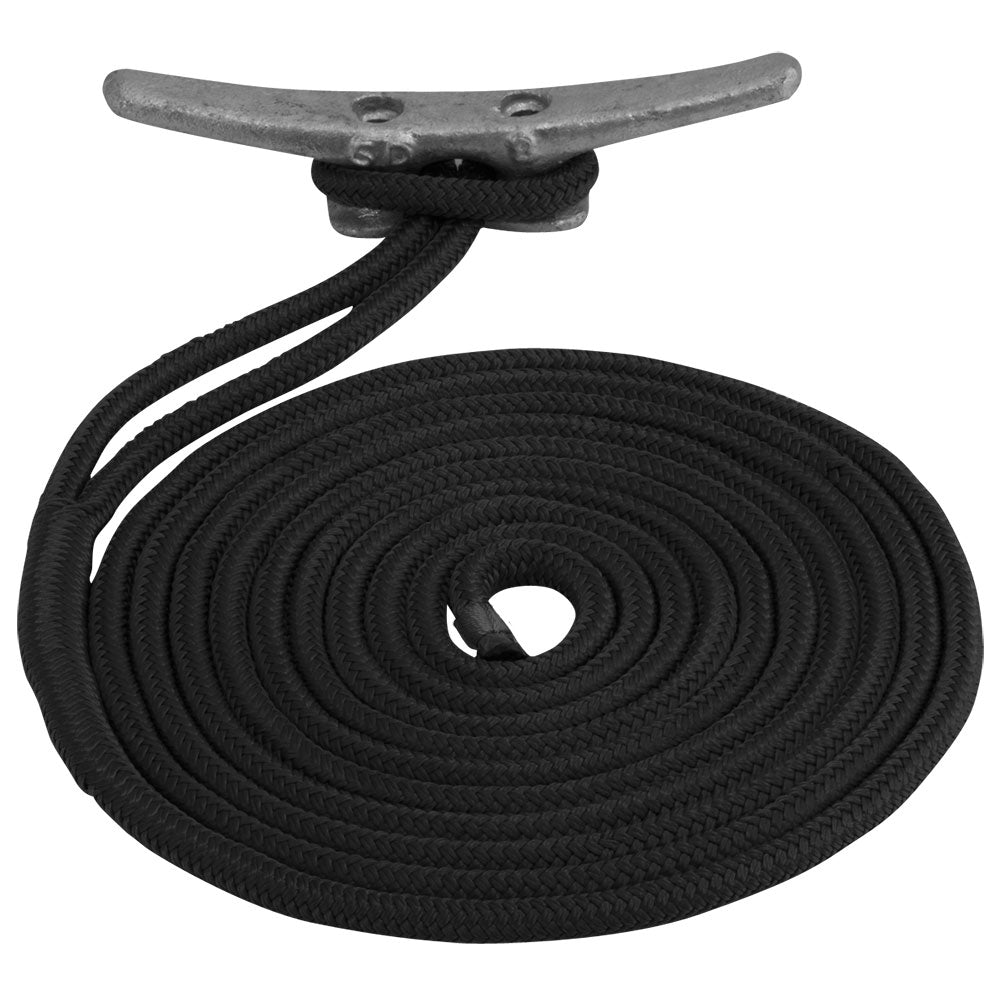 SeaDog Double Braided Nylon Dock Line 34 x 30 Black 302119030BK1