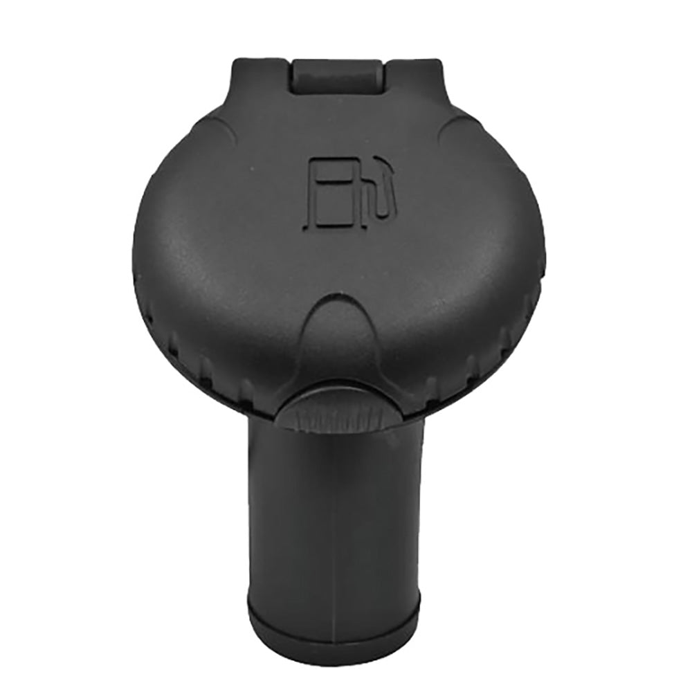 Attwood Deck Fill fCarbon Canister System Angled Body Scalloped Black Plastic Cap 99DFCCAB1S