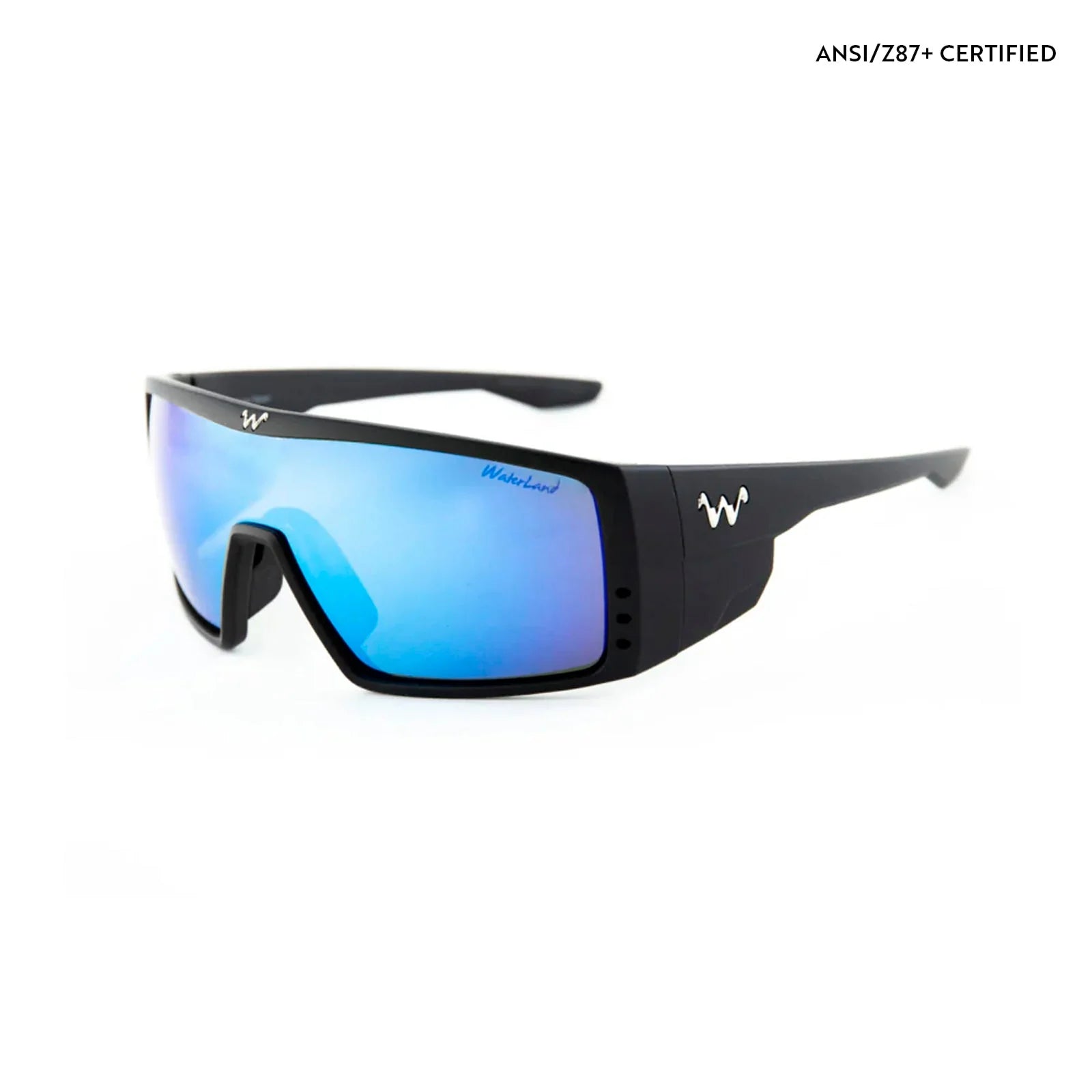 BedFishers Series Matte Black HyperHue ANSI/Z87+ Polycarbonate Blue Honey Mirror product image