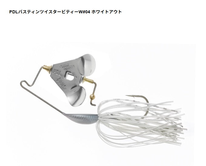 TIEMCO PDL Bustin Twister Bitty Walker Buzzbait - White Out