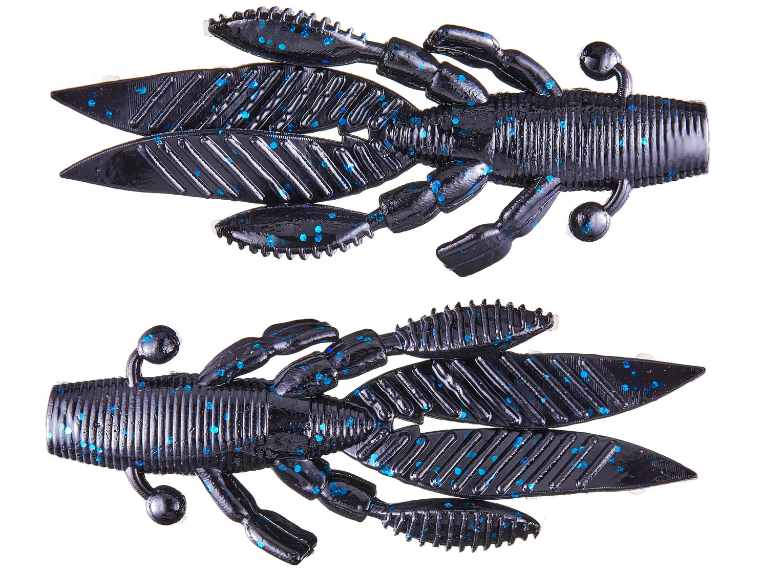Flappin' Hog 3.75" 7 Pack Black with Large Blue Flake product image