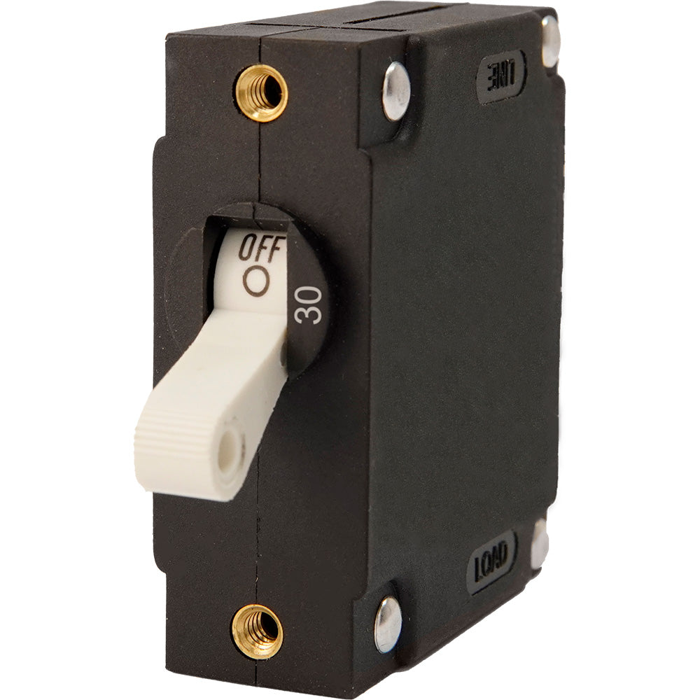 Egis A Series White Toggle Panel Mount Circuit Breaker  Single Pole 30A 320130