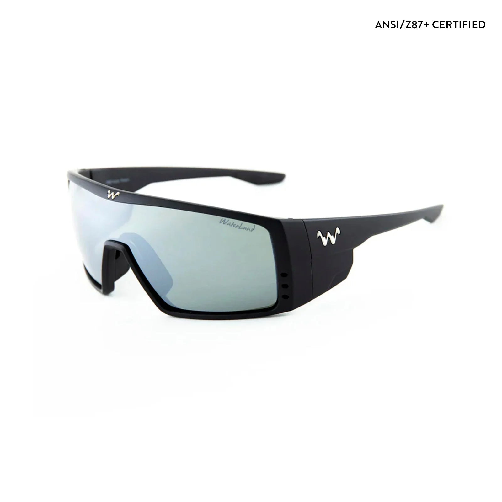 BedFishers Series Matte Black HyperHue ANSI/Z87+ Polycarbonate Silver Honey Mirror product image