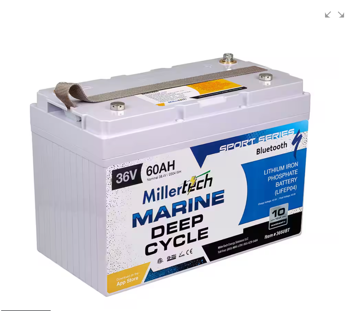 36V 60AH Marine Trolling Battery w/ BT
