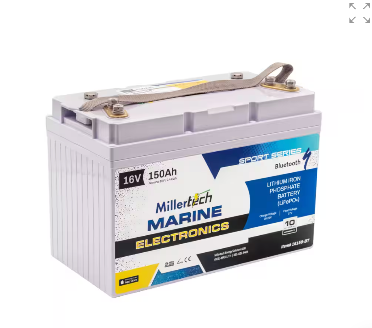 16V 150AH Marine Electronics Lithium Battery with Bluetooth