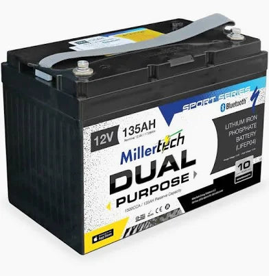 12V 135AH Dual Purpose Starting Battery w/ BT (12135-DP)
